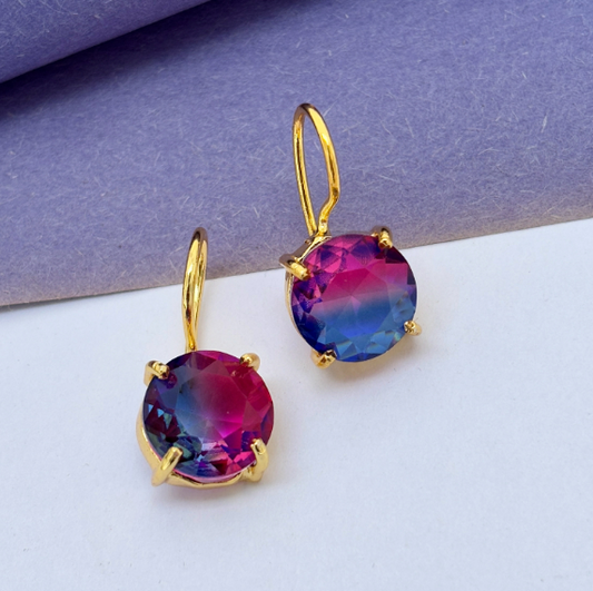 Doublet stone earring