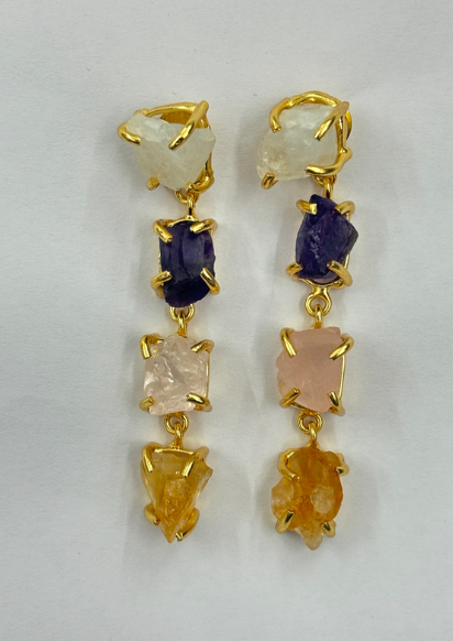 Rough natural stone studs